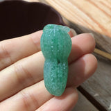 A-Grade Type A Natural Green Jadeite Jade Peanut Pendant No.170529