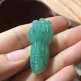 A-Grade Type A Natural Green Jadeite Jade Peanut Pendant No.170529