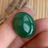 22.65ct A-Grade Natural Green Jadeite Jade Oval Cabochon No.220427