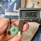 A-Grade Moss On Snow Jadeite Bespoke Donut Pendant (Lilac Flower) No.171888