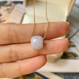 SOLD OUT: A-Grade Natural Lavender Jadeite Barrel Pendant No.171892