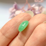 3.55ct A-Grade Natural Moss On Snow Jadeite Oval Cabochon No.130214