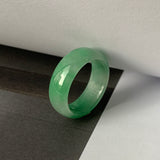 19.1mm A-Grade Natural Imperial Green Jadeite Ring Band No.162252