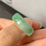 19.1mm A-Grade Natural Imperial Green Jadeite Ring Band No.162252