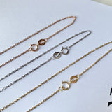 42cm (1mm) Belcher Diamond Cut Necklace Chain