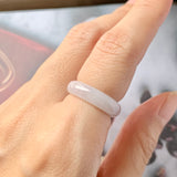 SOLD OUT: 15.9mm A-Grade Natural Lilac Jadeite Ring Band No.162258