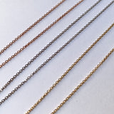 42cm (1mm) Belcher Diamond Cut Necklace Chain