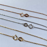 42cm (1mm) Belcher Diamond Cut Necklace Chain