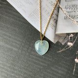 SOLD OUT: Icy A-Grade Natural Jadeite Heart Pendant No.171729