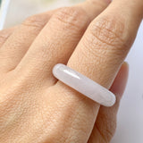 SOLD OUT: 17mm A-Grade Natural Lilac Jadeite Ring Band No.162261