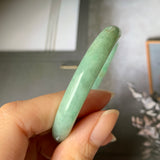 SOLD OUT: 52.1mm A-Grade Natural Jadeite Modern Oval Bangle No.151797