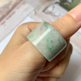 19mm A-Grade Natural Tri-Colour Jadeite Archer Ring Band No.162018