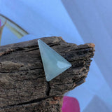 Icy A-Grade Type A Natural Gray Jadeite Jade Faceted Triangle Piece No.130056