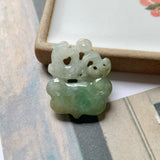 A-Grade Natural Tri-Colour Jadeite Dragon Ruyi Pendant No.170831