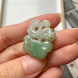 A-Grade Natural Tri-Colour Jadeite Dragon Ruyi Pendant No.170831