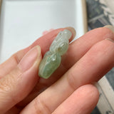 A-Grade Natural Tri-Colour Jadeite Dragon Ruyi Pendant No.170831