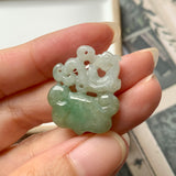 A-Grade Natural Tri-Colour Jadeite Dragon Ruyi Pendant No.170831