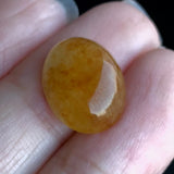 6.60ct Icy A-Grade Natural Yellow Jadeite Oval Cabochon Piece No.130058