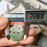 A-Grade Natural Tri-Colour Jadeite Dragon Ruyi Pendant No.170831