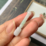 A-Grade Natural Moss On Snow Jadeite Dragon Ruyi Pendant No.170971