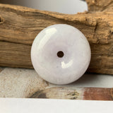 A-Grade Natural Light Lavender Jadeite Donut Pendant No.171747
