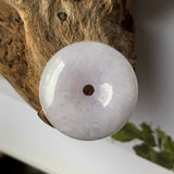 A-Grade Natural Light Lavender Jadeite Donut No.171747