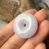 A-Grade Natural Light Lavender Jadeite Donut Pendant No.171747