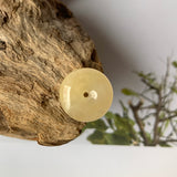 A-Grade Natural Yellow Jadeite Donut Pendant No.171754