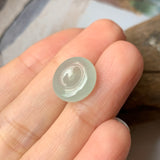 SOLD OUT: Icy A-Grade Natural Light Green Jadeite Donut Pendant No.171755