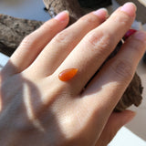 A-Grade Type A Natural Red Jadeite Jade Pear (Droplet) Piece No.130061