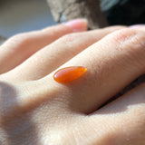 A-Grade Type A Natural Red Jadeite Jade Pear (Droplet) Piece No.130061