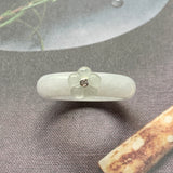 19.2mm A-Grade Natural Jadeite Bespoke Joseon Ring (Sakura Flower) No.162269