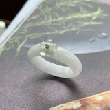 SOLD OUT: 19.2mm A-Grade Natural Jadeite Bespoke Joseon Ring (Sakura Flower) No.162269