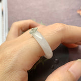 SOLD OUT: 19.2mm A-Grade Natural Jadeite Bespoke Joseon Ring (Sakura Flower) No.162269