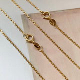 42cm (1.3mm) Belcher Diamond Cut Necklace Chain