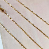 42cm (1.3mm) Belcher Diamond Cut Necklace Chain