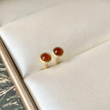 A-Grade Natural Cognac Jadeite MINI.malist Earring No.180576