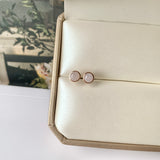 SOLD OUT: A-Grade Natural Lilac Jadeite MINI.malist Earring No.180578