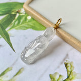 SOLD OUT: Icy A-Grade Natural Jadeite Goddess of Mercy Pendant No.171764