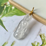 SOLD OUT: Icy A-Grade Natural Jadeite Goddess of Mercy Pendant No.171764