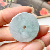 A-Grade Natural Bluish Green Jadeite Donut No.170904