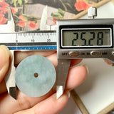 A-Grade Natural Bluish Green Jadeite Donut No.170904