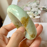 51.3mm A-Grade Natural Jadeite Modern Round Bangle No.151675