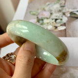 51.3mm A-Grade Natural Jadeite Modern Round Bangle No.151675