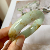 51.3mm A-Grade Natural Jadeite Modern Round Bangle No.151675