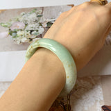 51.3mm A-Grade Natural Jadeite Modern Round Bangle No.151675