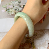 51.3mm A-Grade Natural Jadeite Modern Round Bangle No.151675