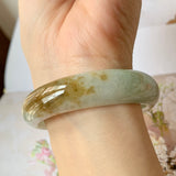 51.3mm A-Grade Natural Jadeite Modern Round Bangle No.151675