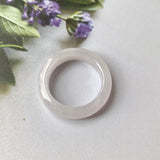 SOLD OUT: 19mm A-Grade Natural Lilac Jadeite Abacus Ring Band No.220589