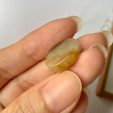 A-Grade Natural Brownish Yellow Jadeite Donut Pendant No.171765